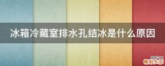 冰箱冷藏室排水孔结冰是什么原因
