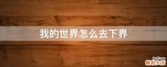 我的世界怎么去下界