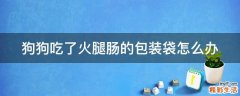 狗狗吃了火腿肠的包装袋怎么办