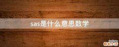 sas是什么意思数学