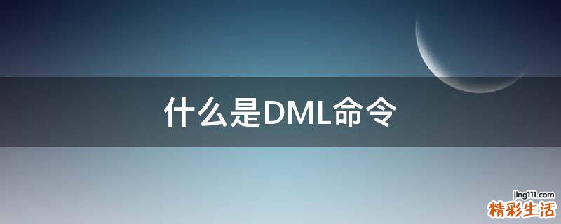 什么是DML命令
