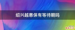 绍兴越惠保有等待期吗