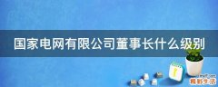 国家电网有限公司董事长什么级别