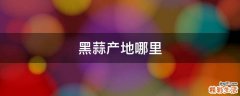 黑蒜产地哪里