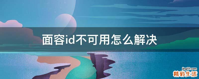 面容id不可用怎么解决