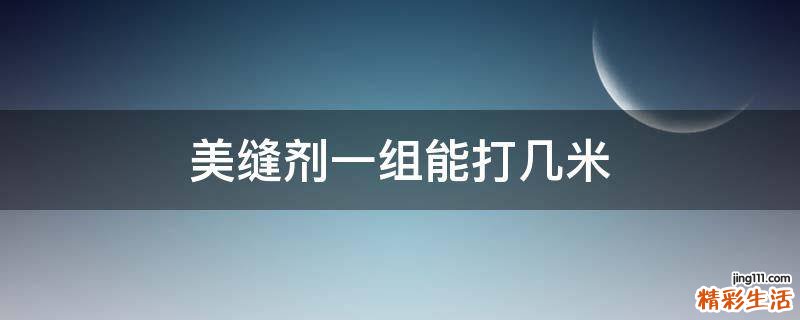 美缝剂一组能打几米