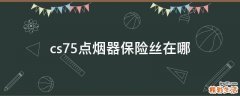 cs75点烟器保险丝在哪