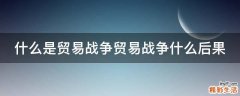 什么是贸易战争贸易战争什么后果