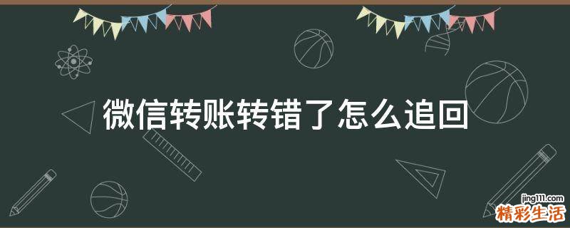 微信转账转错了怎么追回