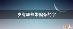 皮有哪些带偏旁的字