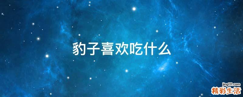 豹子喜欢吃什么