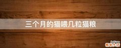 三个月的猫喂几粒猫粮