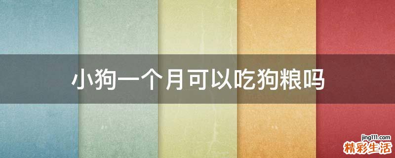 小狗一个月可以吃狗粮吗