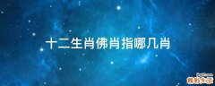 十二生肖佛肖指哪几肖