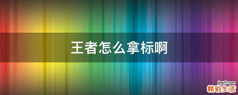 王者怎么拿标啊