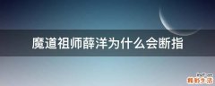 魔道祖师薛洋为什么会断指
