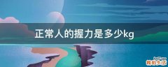 正常人的握力是多少kg