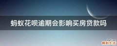 蚂蚁花呗逾期会影响买房贷款吗