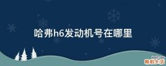 哈弗h6发动机号在哪里