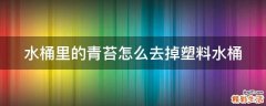 水桶里的青苔怎么去掉塑料水桶
