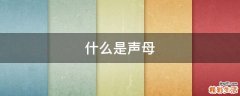 什么是声母