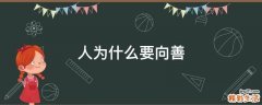 人为什么要向善