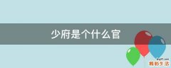 少府是个什么官