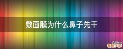 敷面膜为什么鼻子先干