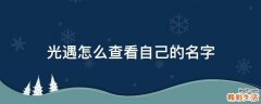 光遇怎么查看自己的名字