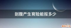剖腹产生育险能报多少