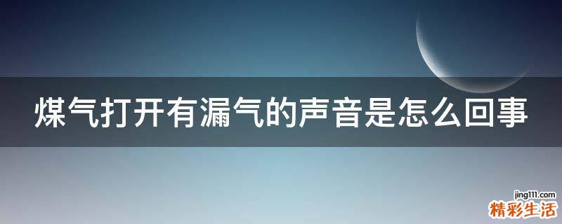 煤气打开有漏气的声音是怎么回事