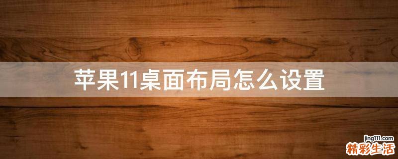 苹果11桌面布局怎么设置