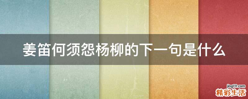 姜笛何须怨杨柳的下一句是什么