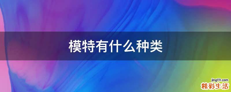 模特有什么种类