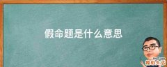 假命题是什么意思