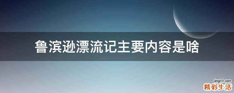 鲁滨逊漂流记主要内容是啥