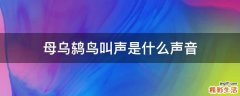 母乌鸫鸟叫声是什么声音