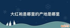 大红袍是哪里的产地是哪里
