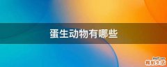 蛋生动物有哪些