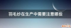 羽毛纱在生产中需要注意哪些