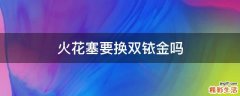火花塞要换双铱金吗