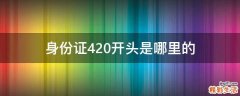 身份证420开头是哪里的