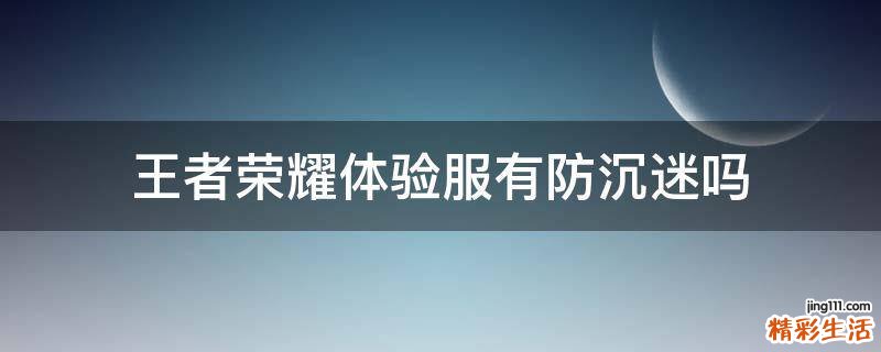 王者荣耀体验服有防沉迷吗