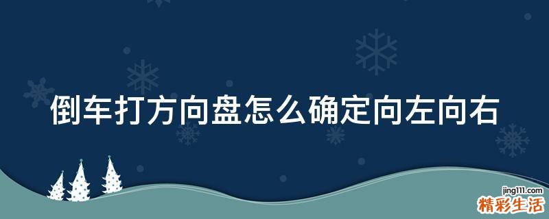 倒车打方向盘怎么确定向左向右