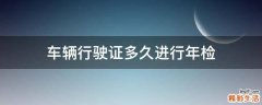 车辆行驶证多久进行年检