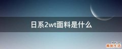日系2wt面料是什么