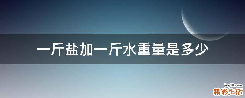 一斤盐加一斤水重量是多少