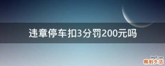 违章停车扣3分罚200元吗