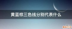 黄蓝棕三色线分别代表什么