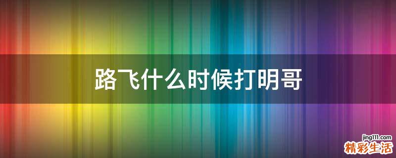 路飞什么时候打明哥